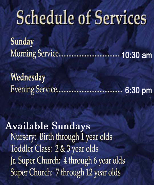 Schedule of Services